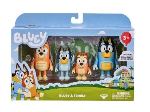 Φωτογραφία προϊόντος: Giochi Preziosi Bluey Φιγούρα 4Pack Bluey and Family (BLY38100)
