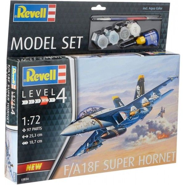 Φωτογραφία προϊόντος: Revell Σετ Μοντελισμού F/A-18F Super Hornet (REVE63834)