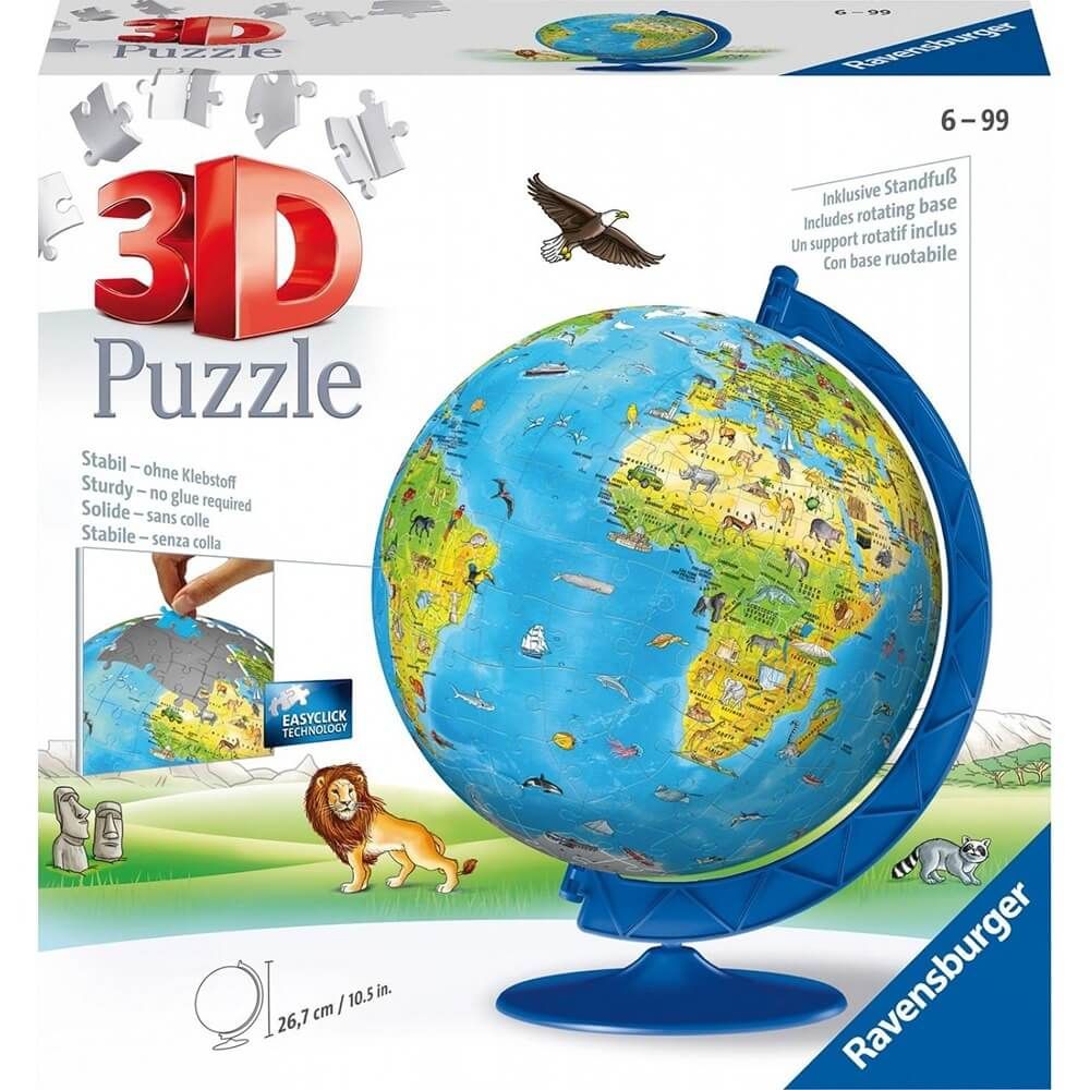Φωτογραφία προϊόντος: Παζλ 3D Ravensburger Υδρόγειος Για Παιδιά (12338)