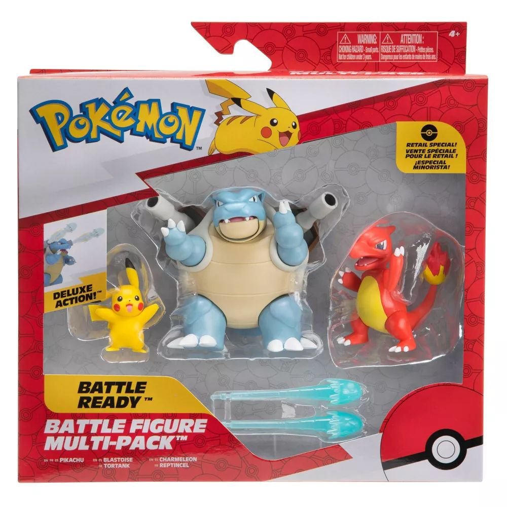 Φωτογραφία προϊόντος: Jazwares Pokemon Σετ με 3 Φιγούρες Μάχης Pikachu, Charmeleon, Blastoise (JW002579)