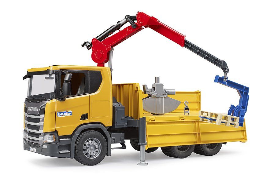 Φωτογραφία προϊόντος: Bruder Χωματουργικό Scania Super 560R με Γερανό και 2 παλέτες (BR003551)