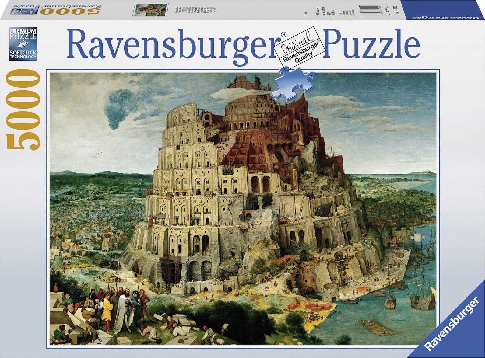 Φωτογραφία προϊόντος: Παζλ Ravensburger 5000τμχ Brueghel: Ο Πύργος Της Βαβέλ (17423)
