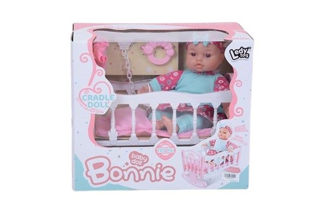 Φωτογραφία προϊόντος: Blue Toys Κούκλα Lovely Baby Bonnie Με Ήχους Και Κρεβάτι (MKK042621)