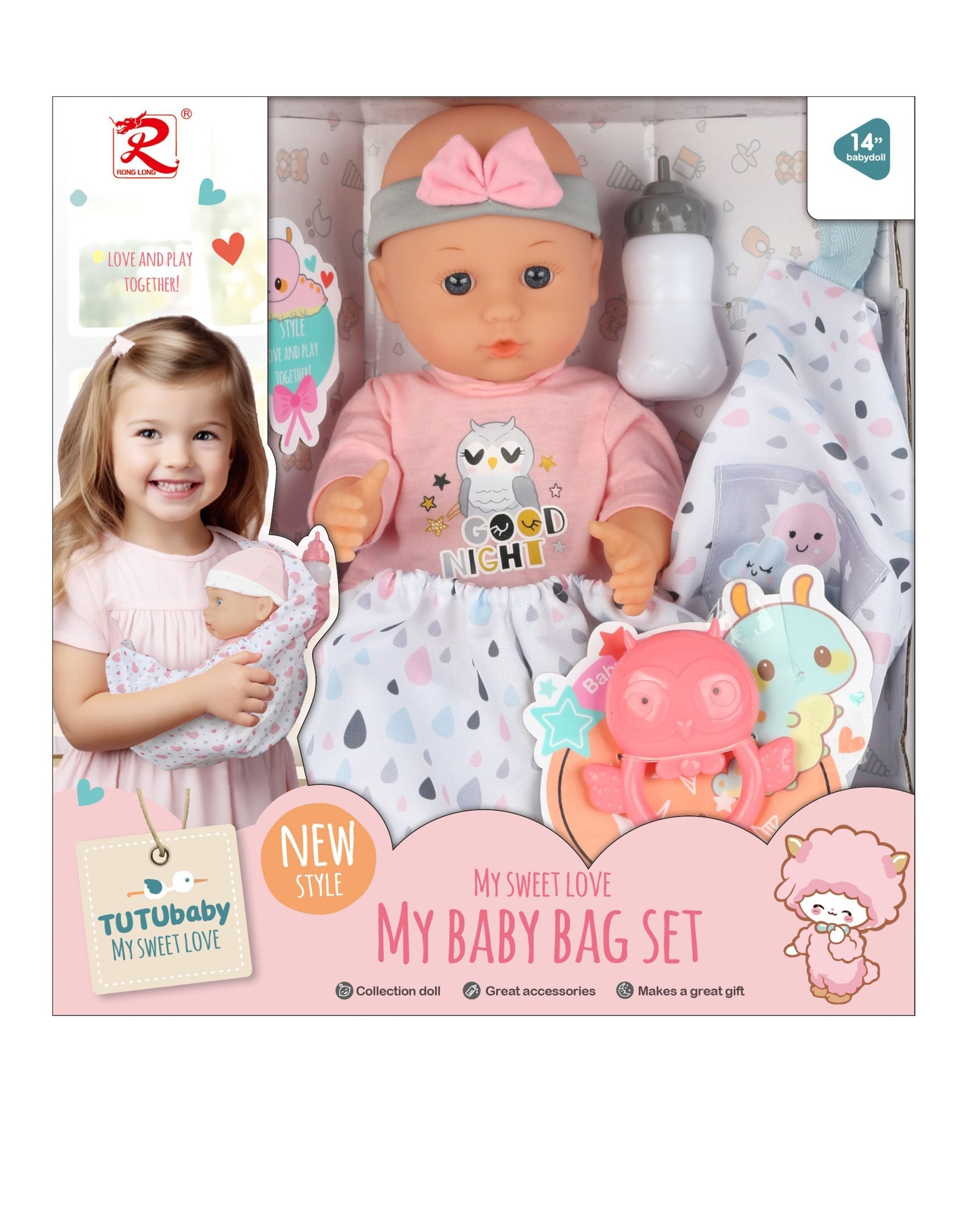 Φωτογραφία προϊόντος: Blue Toys Κούκλα Μωρό Με Ροζ Φορμάκι Good Night Και Αξεσουάρ Περιποίησης (MKT149811)