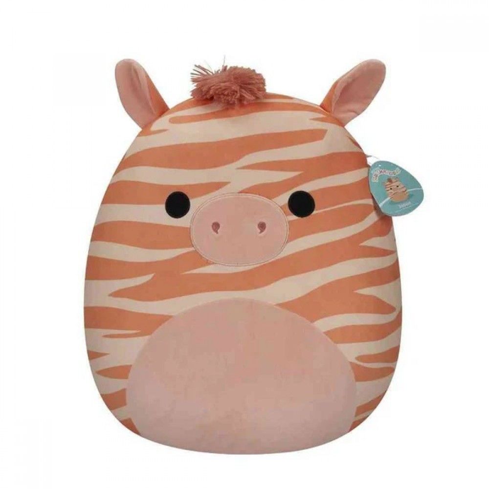 Φωτογραφία προϊόντος: Squishmallows Λούτρινο Josue Η Ροδακινί Ζέβρα 35εκ (SQCR05621)
