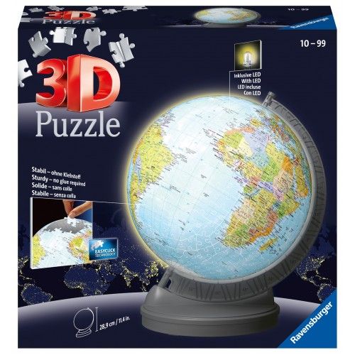 Φωτογραφία προϊόντος: Παζλ 3D Ravensburger 540τμχ Υδρόγειος LED (11549)