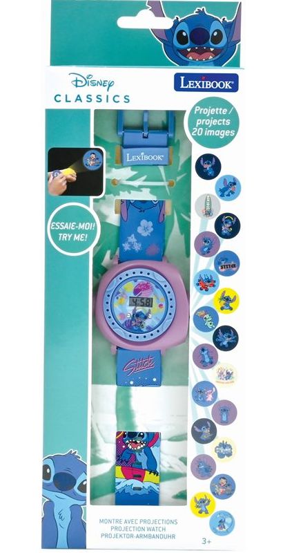 Φωτογραφία προϊόντος: Real Fun Toys Ψηφιακό Ρολόι Προτζέκτορας Stitch (25.DMW050D)