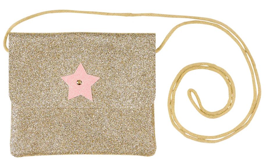 Φωτογραφία προϊόντος: Souza Τσαντάκι Ώμου Bapke Gold Glitter (104906)