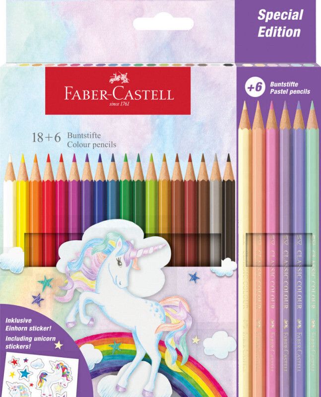 Φωτογραφία προϊόντος: Faber-Castell Ξυλομπογιές Εξαγωνικές Μονόκερος 18+6 τμχ (12310990)