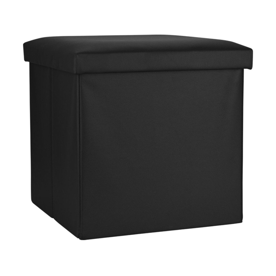 Φωτογραφία προϊόντος: Estia Σκαμπό Cube Leather Με Αποθηκευτικό Χώρο Μαύρο