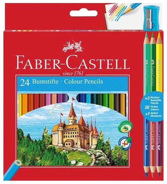 Φωτογραφία προϊόντος: Faber-Castell Buntstifte Σετ Ξυλομπογιές + Ξύστρα 24τμχ (12310815)