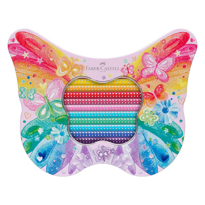 Φωτογραφία προϊόντος: Faber-Castell Sparkle Metal Butterfly Σετ Ξυλομπογιές 20τμχ (12310795)