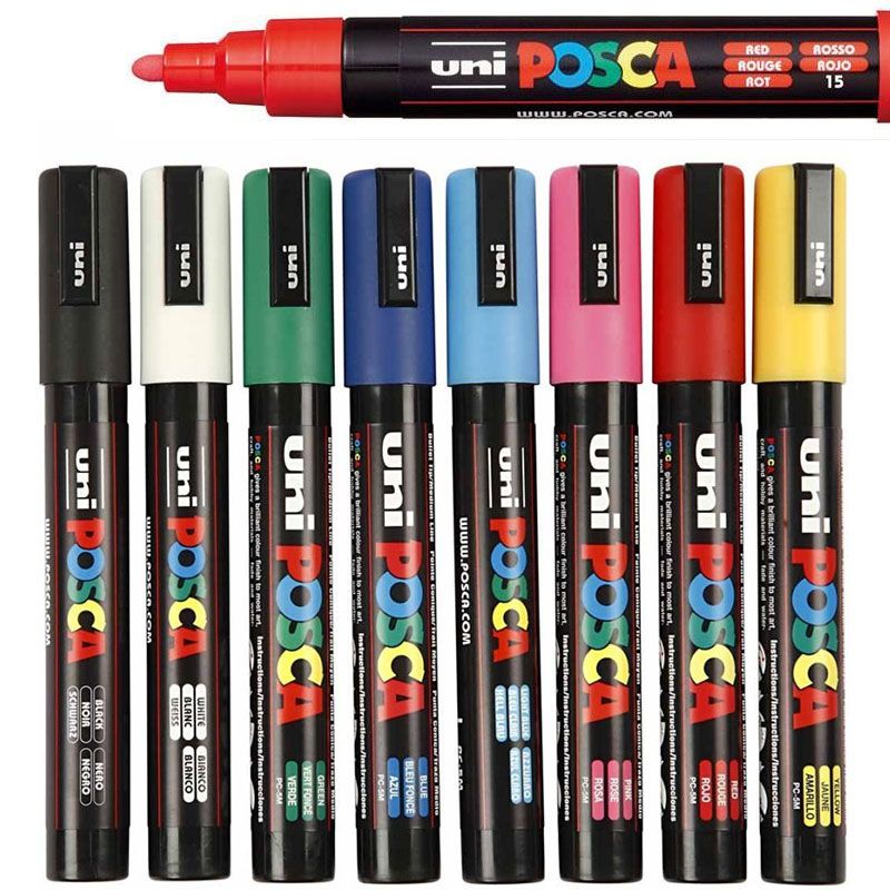 Φωτογραφία προϊόντος: Posca Μαρκαδόροι Σετ 8 Τεμαχίων Σε Διάφορα Χρώματα (PC-5M/8P)