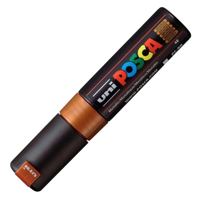Φωτογραφία προϊόντος: Posca Μαρκαδόρος Χοντρός Chisel Tip Μεταλλικό Μπρονζέ (PC-8K-ΜΕΤ/ΜΠΡ)
