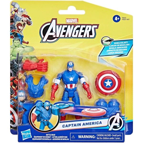 Φωτογραφία προϊόντος: Hasbro Avengers Captain America Battle Gear Figure 10 εκ. (F9341)