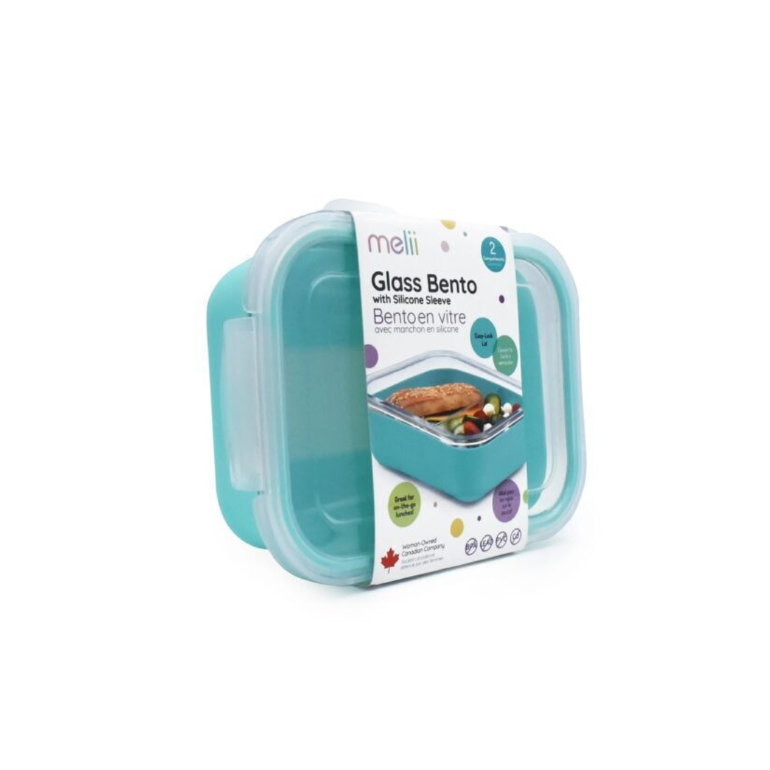 Φωτογραφία προϊόντος: Glass Bento Θήκη Σιλικόνης 740ml Blue Melii