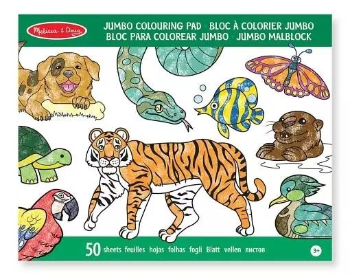 Φωτογραφία προϊόντος: Melissa &amp; Doug Melissa and Doug Jumbo Coloring Pad - Μεγάλο Μπλοκ Ζωγραφικής Ζώα 50σελ (14200)