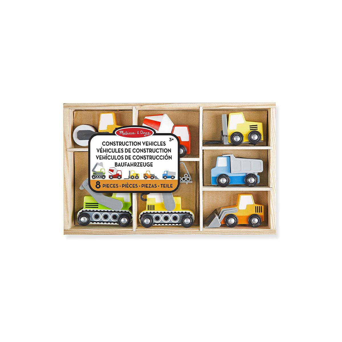 Φωτογραφία προϊόντος: Melissa &amp; Doug Melissa and Doug Ξύλινο Οχήματα Κατασκευστικά Σετ 7τμχ (13180)