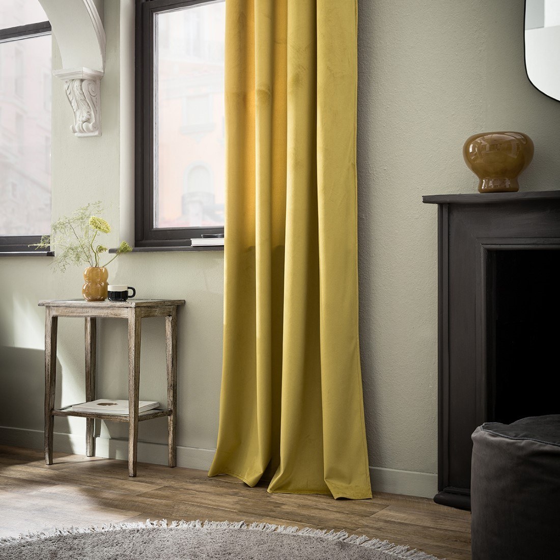 Φωτογραφία προϊόντος: Κουρτίνα Gofis Home Winter Champagne Green 711/37 140x280