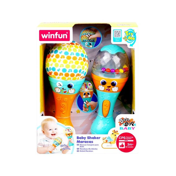 Φωτογραφία προϊόντος: Winfun Κουδουνίστρα Μαράκες Baby Shaker Maracas (240803-NL)