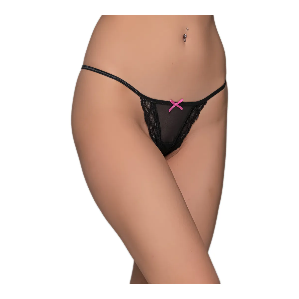 Φωτογραφία προϊόντος: Milena Γυναικείo Micro G-String Τούλι & Δαντέλα, Χρώμα Μαύρο