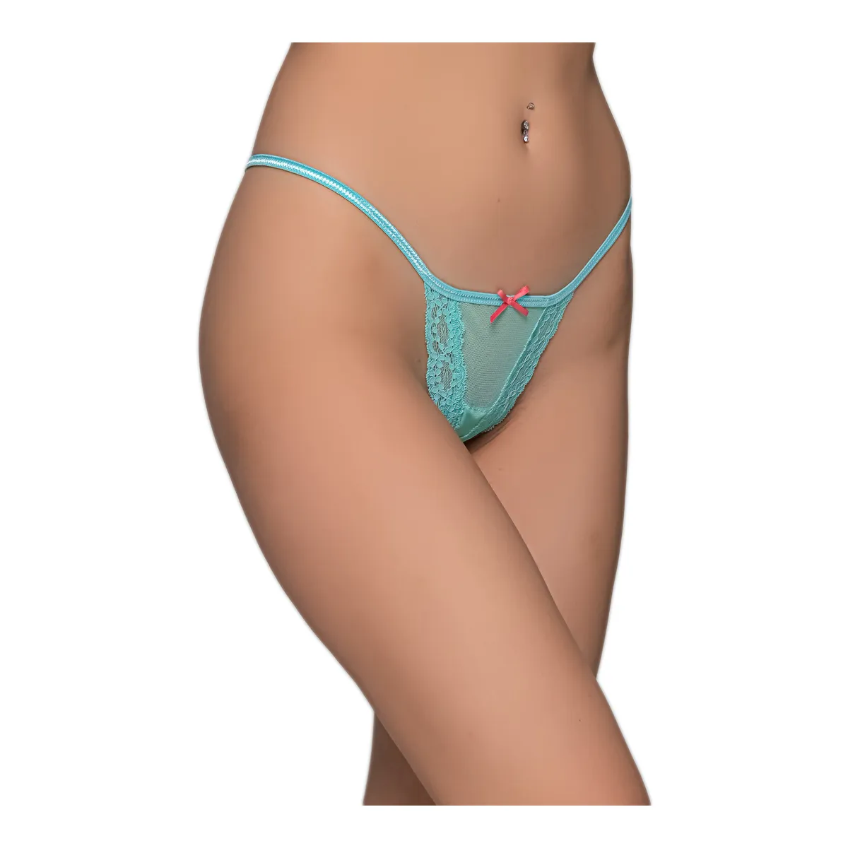 Φωτογραφία προϊόντος: Milena Γυναικείo Micro G-String Τούλι & Δαντέλα, Χρώμα Aqua