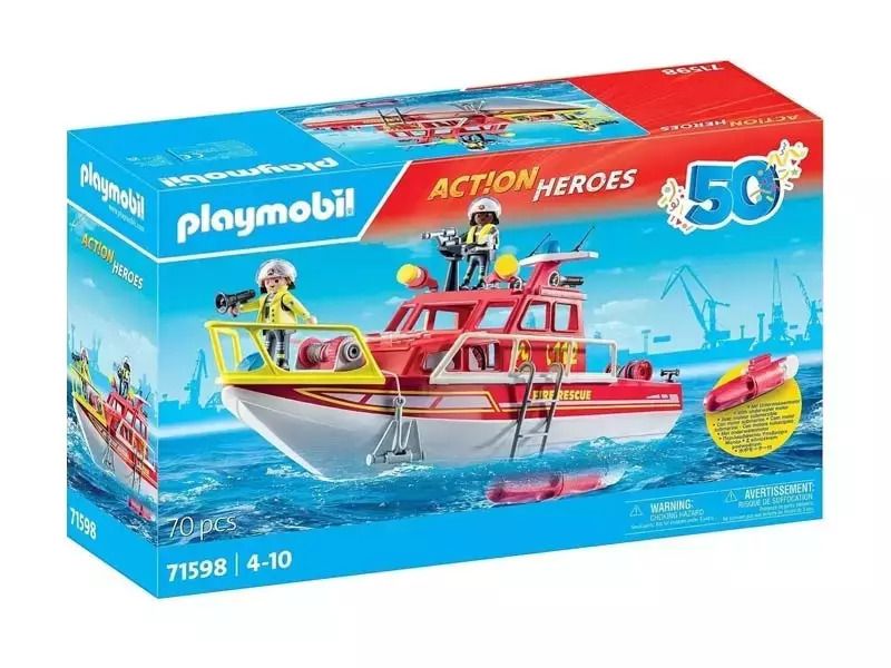 Φωτογραφία προϊόντος: Playmobil Action Heroes Πυροσβεστικό Σκάφος Διάσωσης (71598)