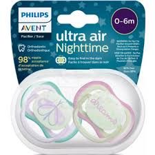 Φωτογραφία προϊόντος: Avent Πιπίλα Ultra Air Nighttime Ορθοδοντική 0-6m Πεταλούδα-Dreams (SCF376/17)