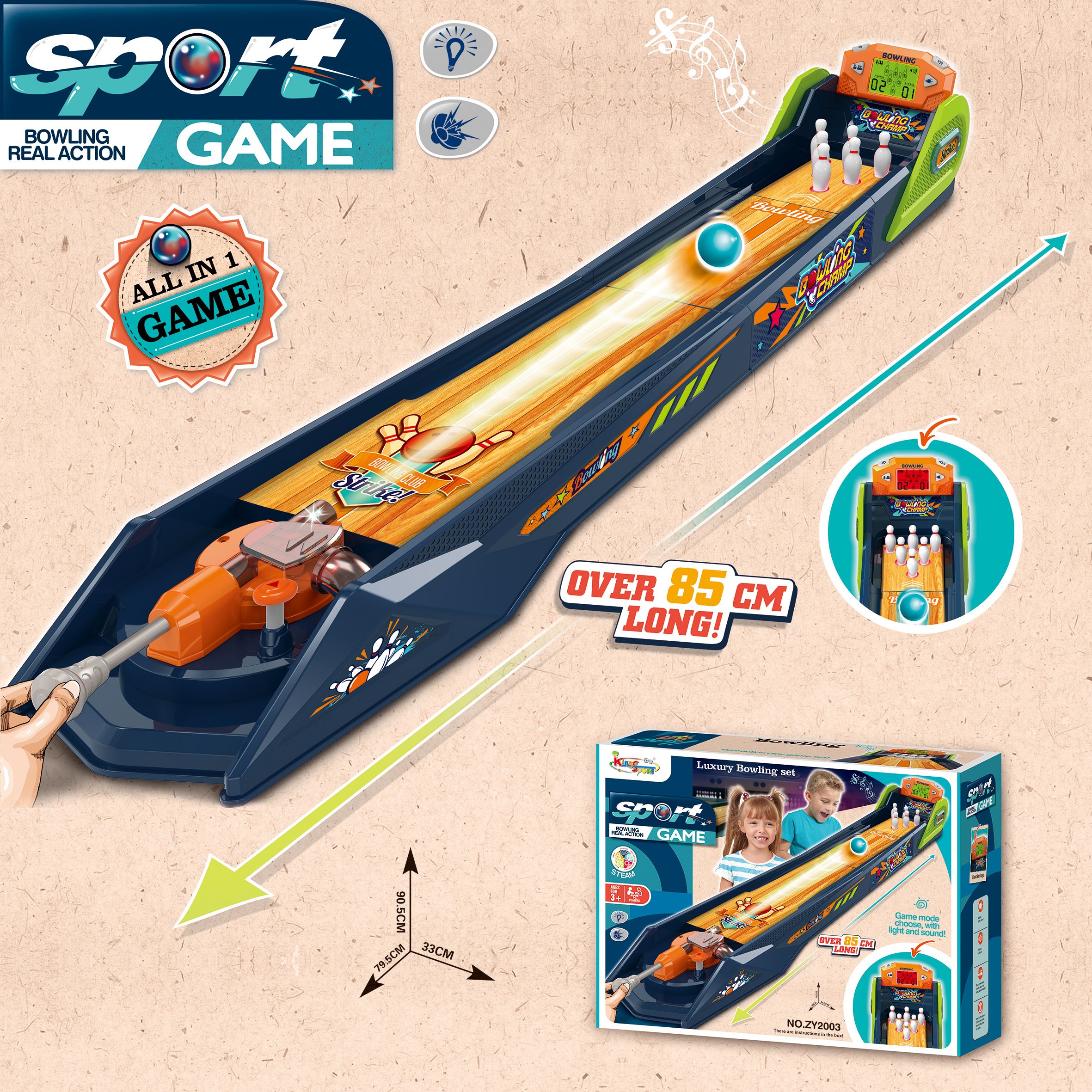 Φωτογραφία προϊόντος: Blue Toys Παιδικό Σετ Πίστα Bowling Με Φώτα (MKQ942507)