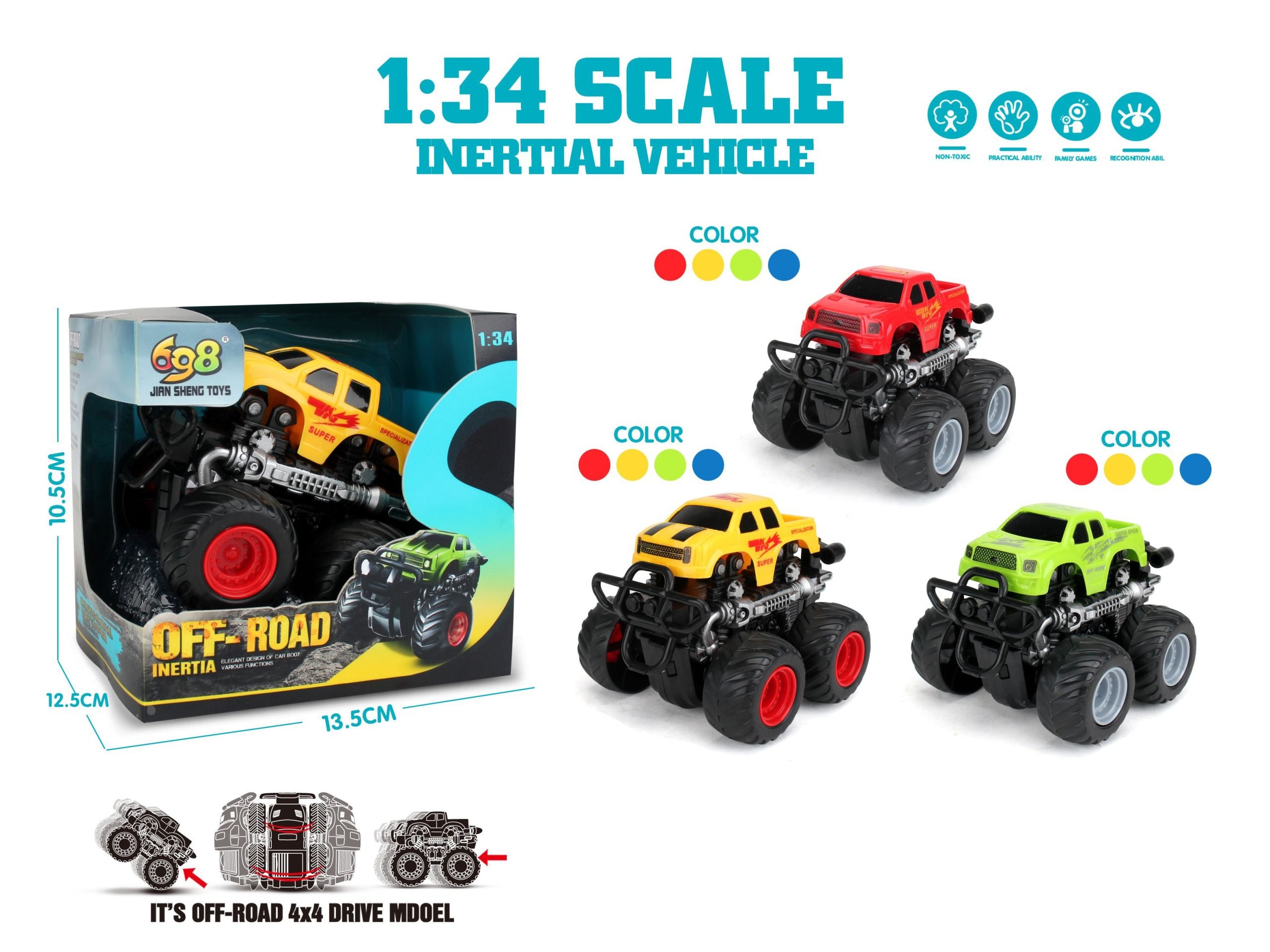 Φωτογραφία προϊόντος: Blue Toys Οχήματα Friction Monster Off Road 360 Degree (MKR960659)