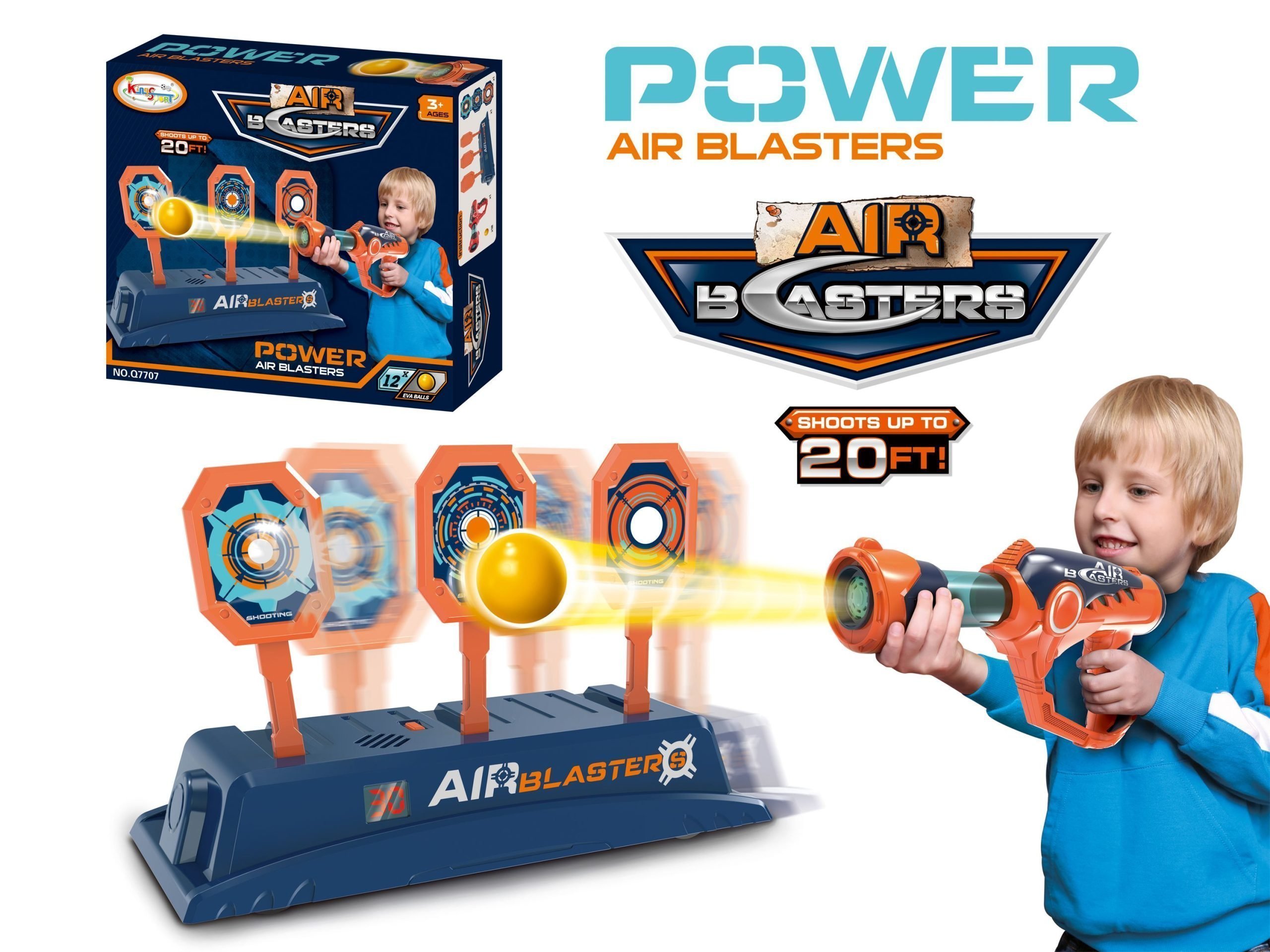 Φωτογραφία προϊόντος: Blue Toys Παιδικό Όπλο Αέρος Με Βάση Στόχων Και Μπάλες ΝοQ7707 (MKQ690282)