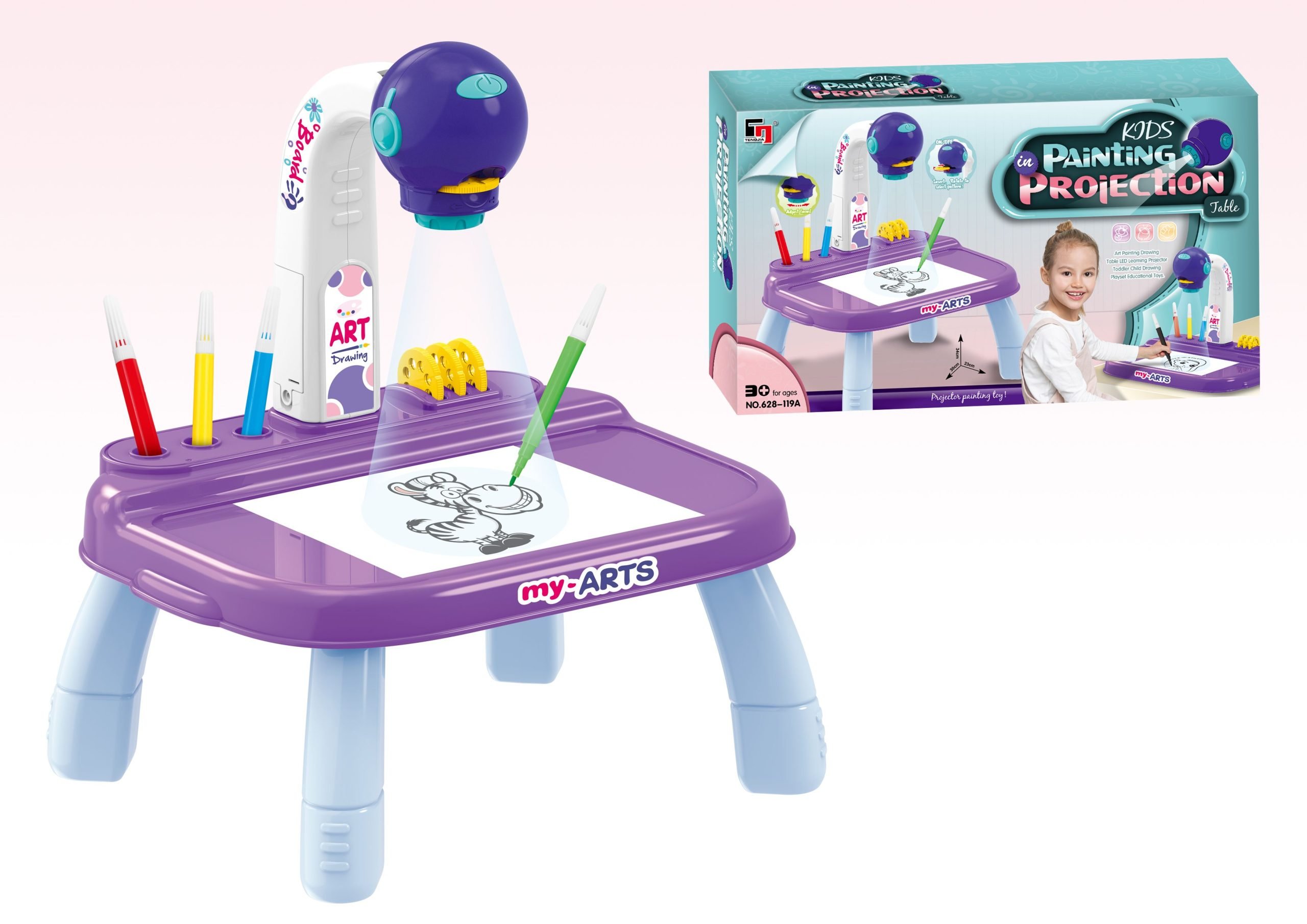 Φωτογραφία προϊόντος: Blue Toys Προτζέκτορας Ζωγραφικής Projection Board Μωβ (MKR369377)