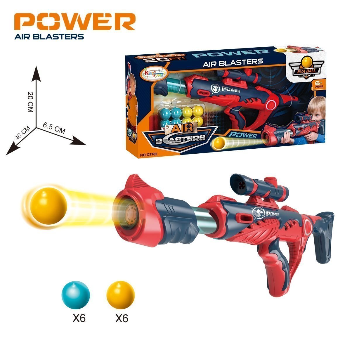 Φωτογραφία προϊόντος: Blue Toys Παιδικό Όπλο Αέρος Με Στόχο Και Μπάλες Κόκκινο (MKN450849)