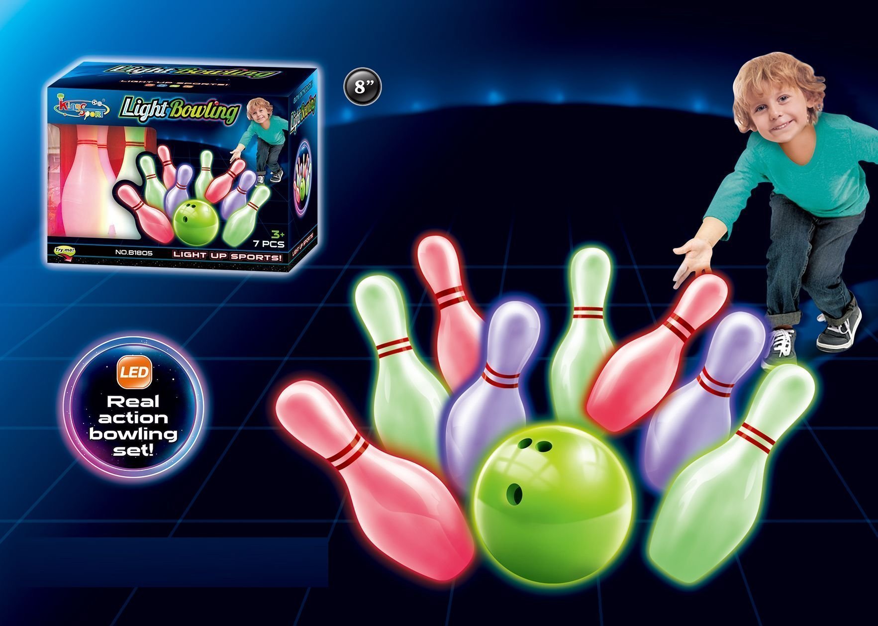 Φωτογραφία προϊόντος: Παιδικό Σετ Bowling Με Φως (MKK870144)