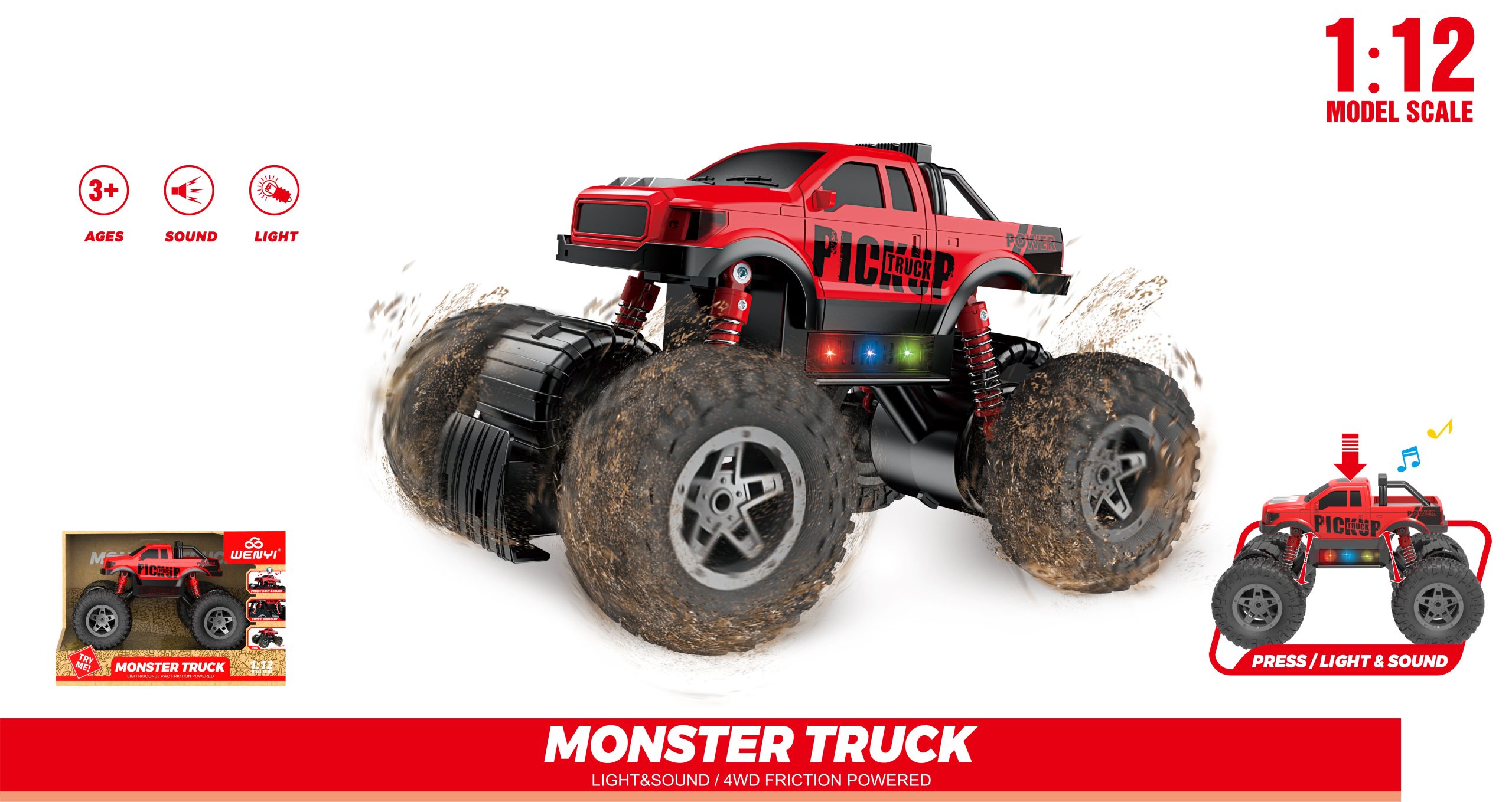 Φωτογραφία προϊόντος: Blue Toys B/O Όχημα Monster Off Road Με Φώτα Και Ήχους (MKN707259)