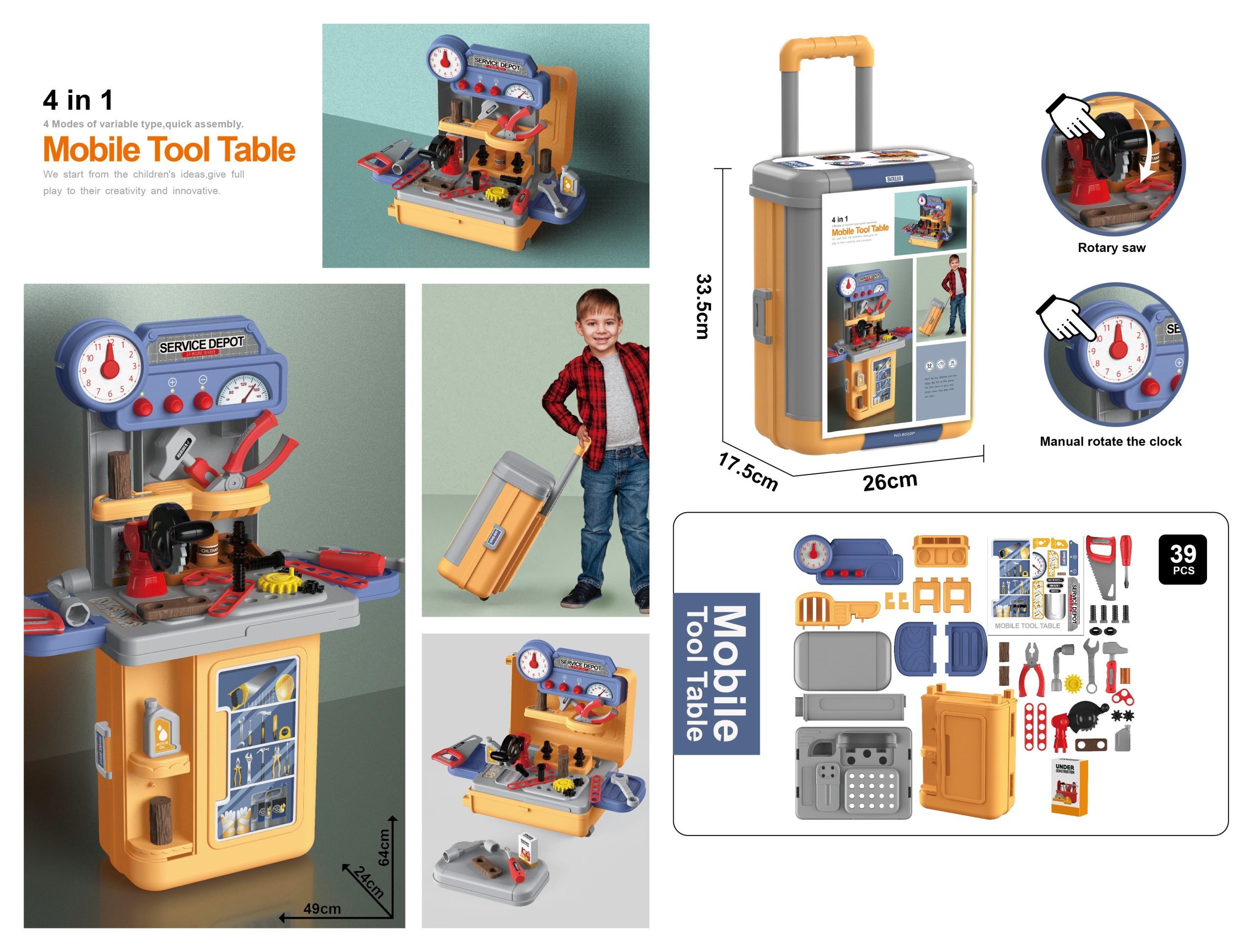 Φωτογραφία προϊόντος: Blue Toys Παιδικλο Βαλιτσάκι Εργαλειών 4 σε 1 (MKL961079)