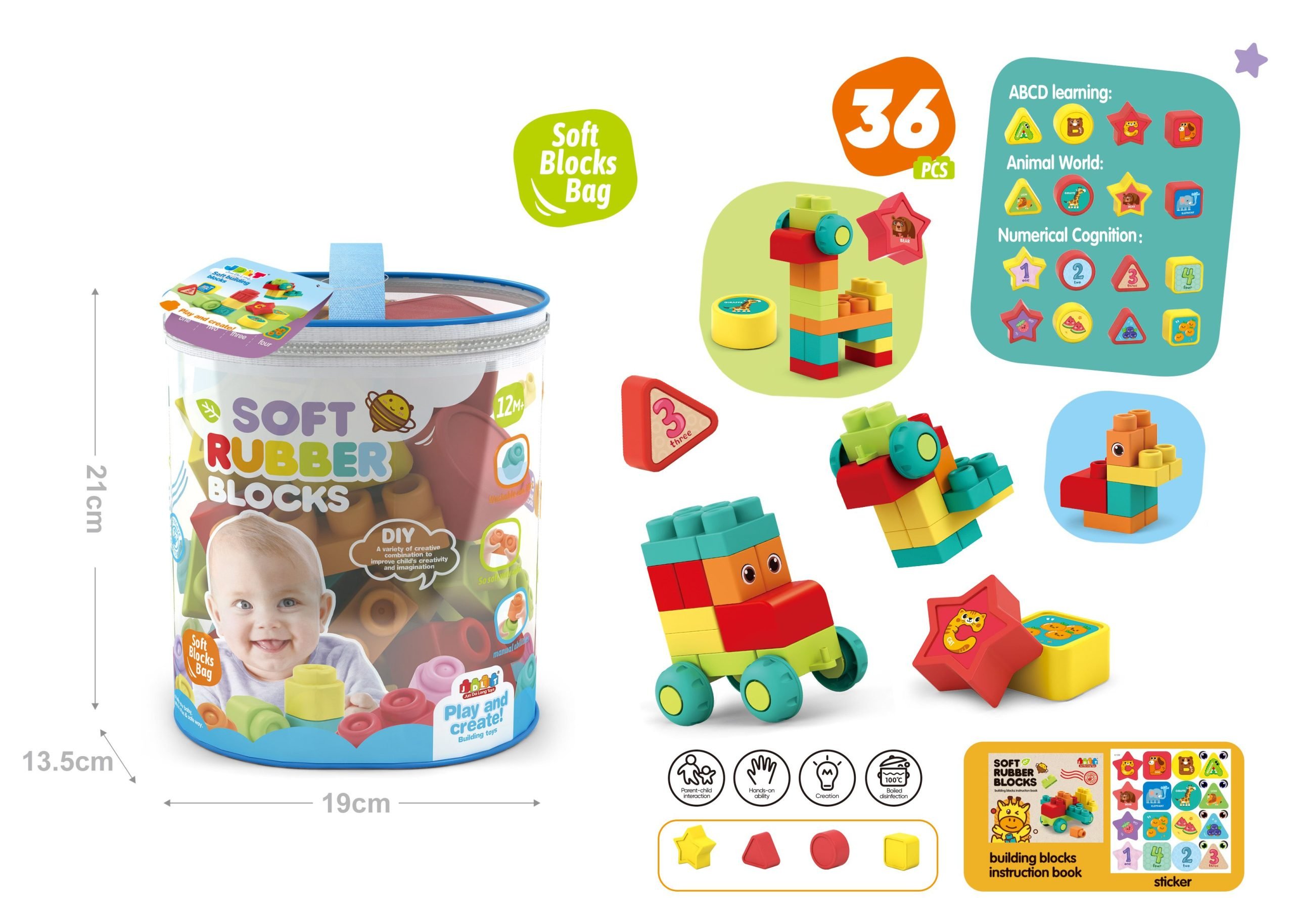 Φωτογραφία προϊόντος: Blue Toys Τουβλάκια Σε Τσάντα 36 τμχ (MKU051062)