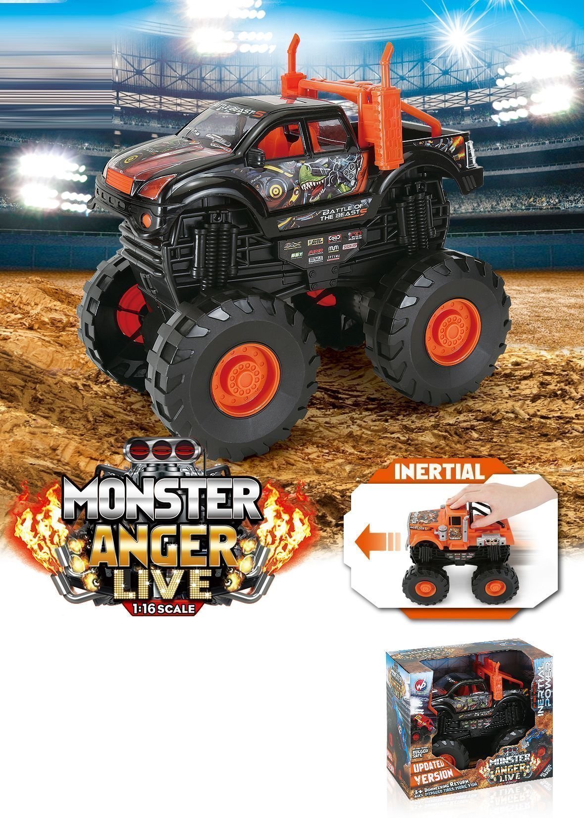 Φωτογραφία προϊόντος: Όχημα Friction Monster Off Road Live (MKM670072) - Blue Toys