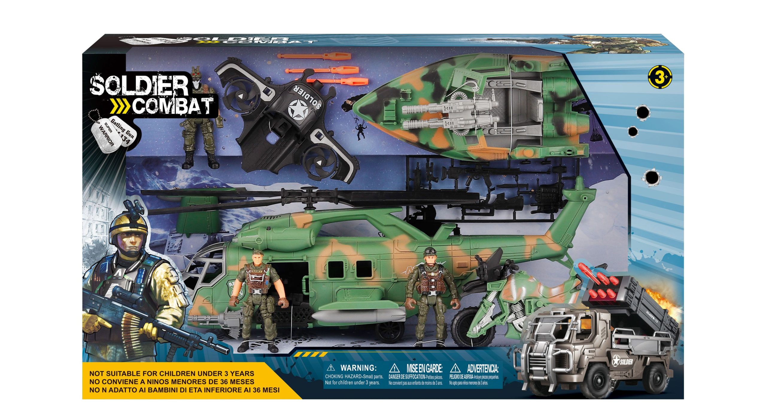 Φωτογραφία προϊόντος: Blue Toys Playset Ελικόπτερο Πολεμικό Με Στρατιώτες (MKQ362682)