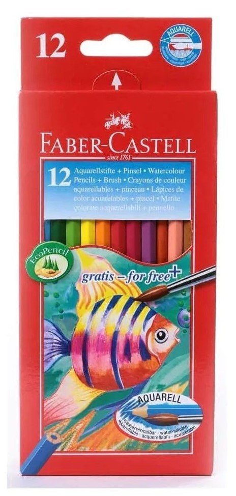 Φωτογραφία προϊόντος: Faber-Castell Ξυλομπογιές Ακουαρέλλας Watercolour 12 τμχ (12302903)