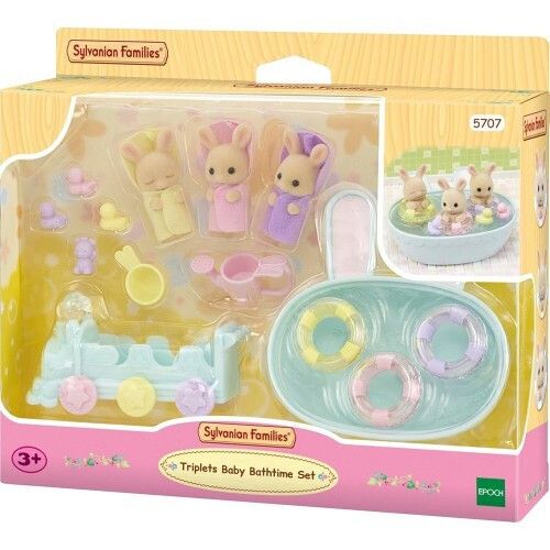 Φωτογραφία προϊόντος: Mattel Sylvanian Families Σετ Μπάνιου Για Τρίδυμα Κουνελάκια (5707)