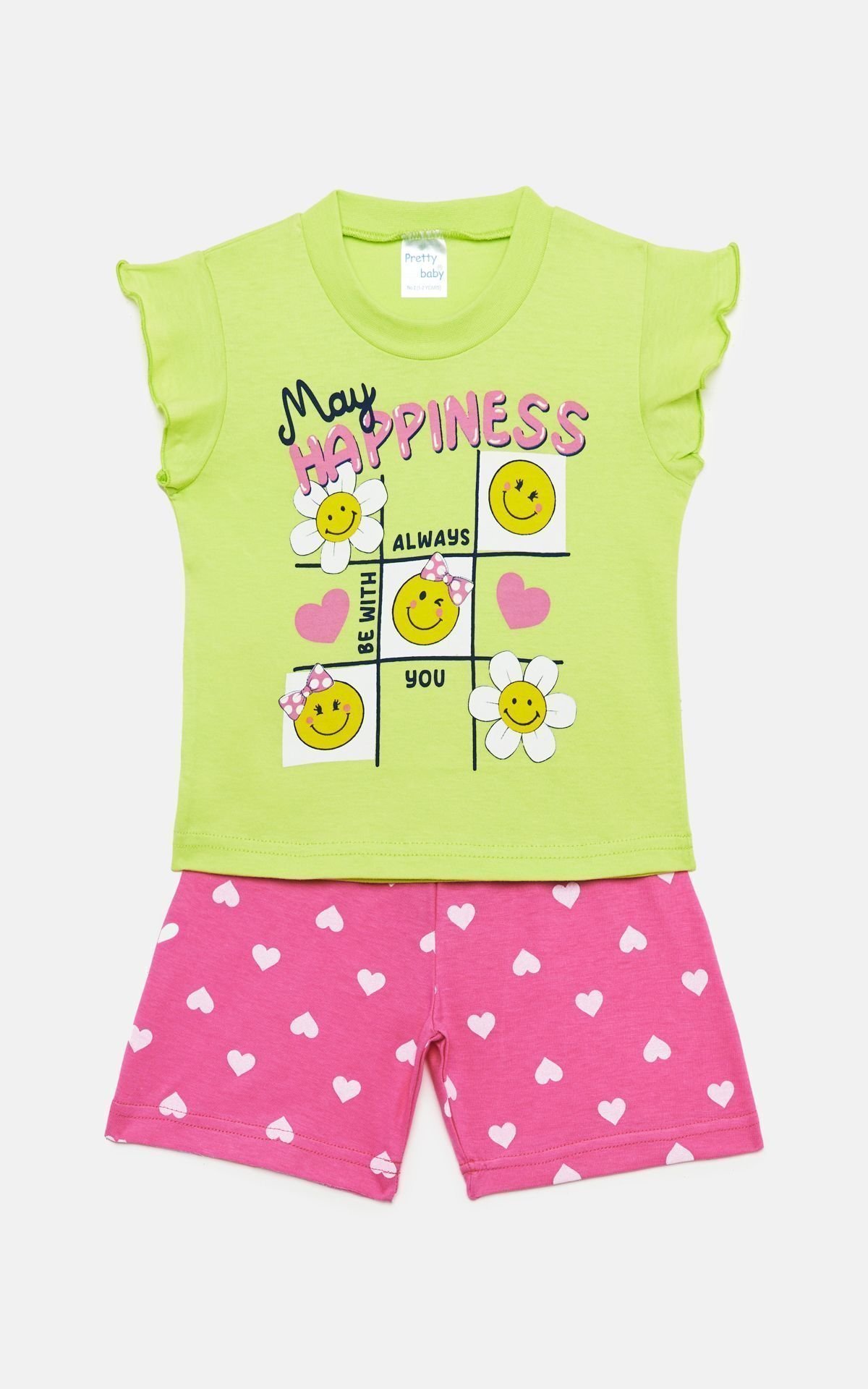 Φωτογραφία προϊόντος: Pretty baby Eleten Πυτζάμα Happiness Κίτρινο-Φουξ (65539-01-53)