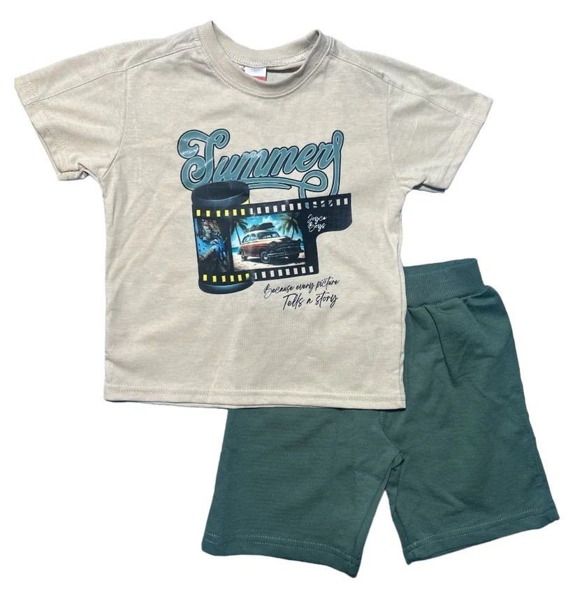 Φωτογραφία προϊόντος: Joyce Σετ με Σόρτς Summer Film Μπεζ-Μέντα (2412126-2)