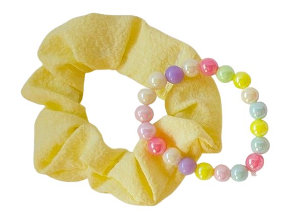Φωτογραφία προϊόντος: Azure Λαστιχάκι Scrunchie Με Πέρλες 2 Τμχ (XA-0124)
