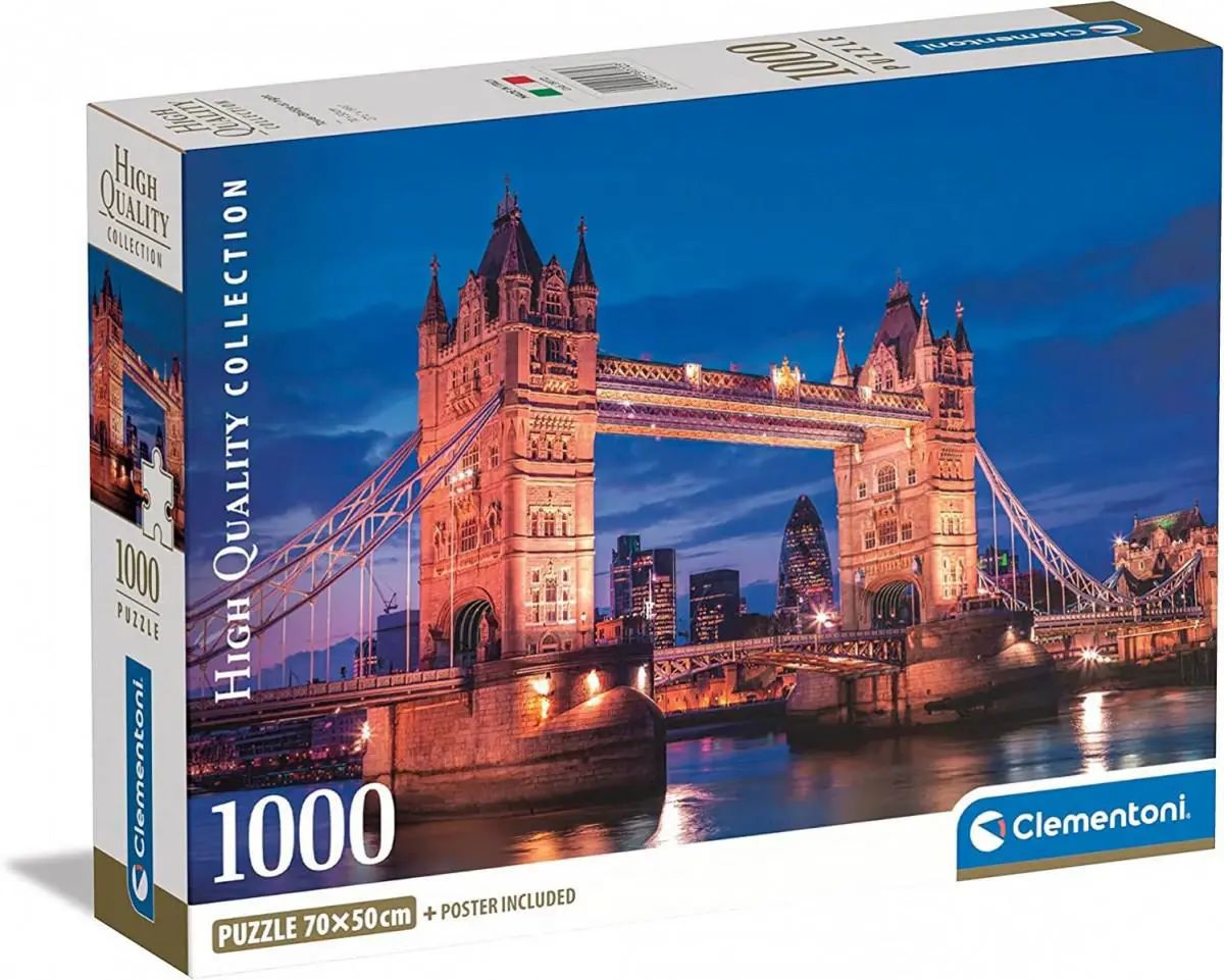 Φωτογραφία προϊόντος: Clementoni Παζλ High Quality 1000 Tower Bridge At Night (1220-39772)