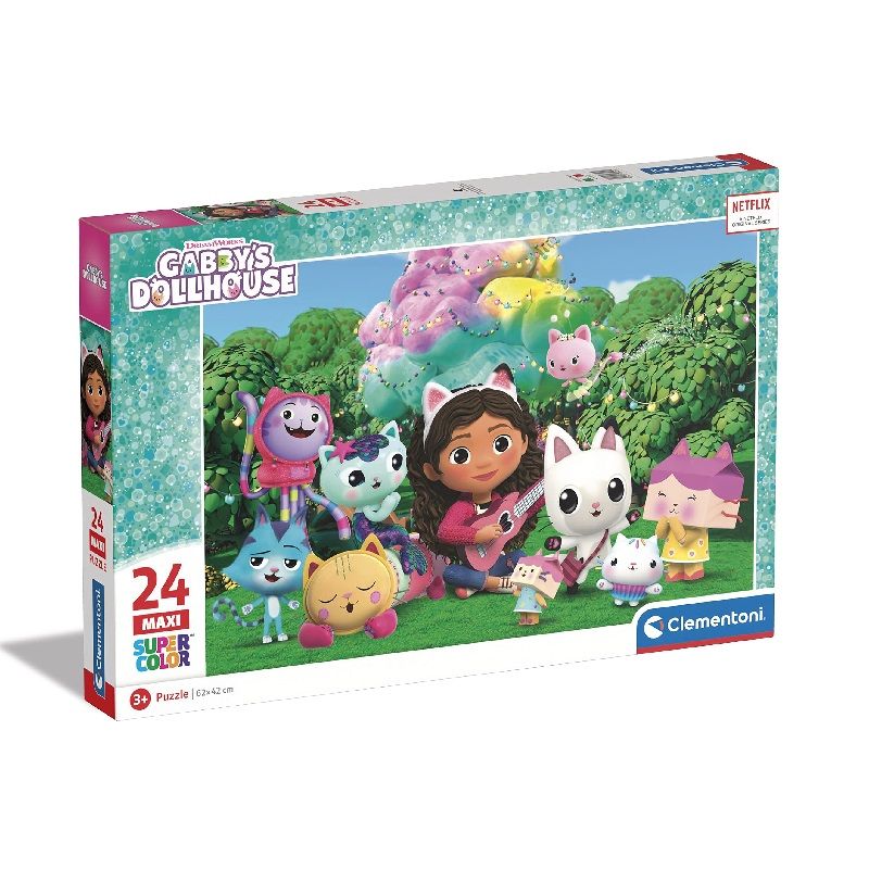 Φωτογραφία προϊόντος: Clementoni Παζλ Supercolor Maxi 24 Gabby's Dollhouse (1200-28520)