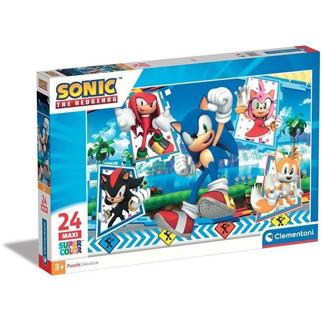 Φωτογραφία προϊόντος: Clementoni Παζλ Maxi 24 Super Color Sonic The Hedgehog (1200-28526)
