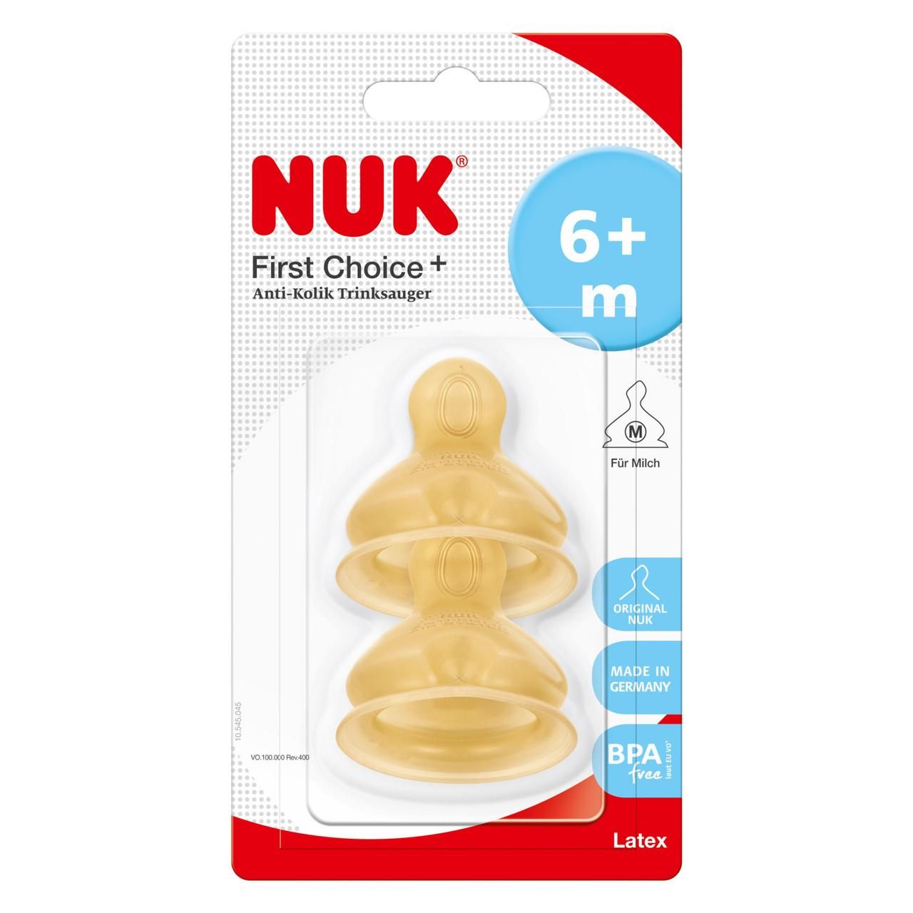 Φωτογραφία προϊόντος: NUK First Choice 2 Θηλές Latex 6-18μ (10713242)