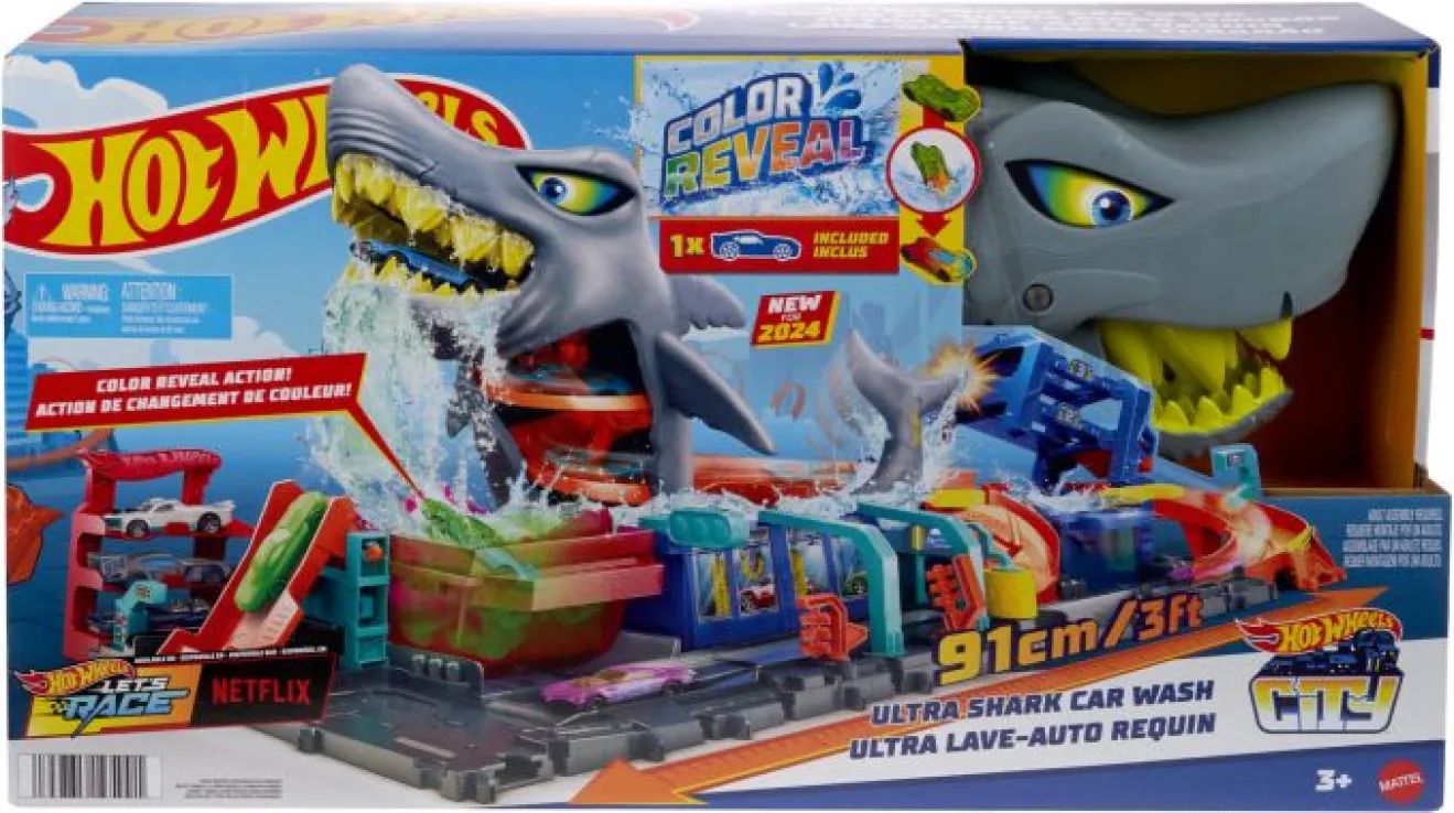 Φωτογραφία προϊόντος: Mattel Hot Wheels Απόλυτο Πλυντήριο Με Καρχαρία (HTN82)