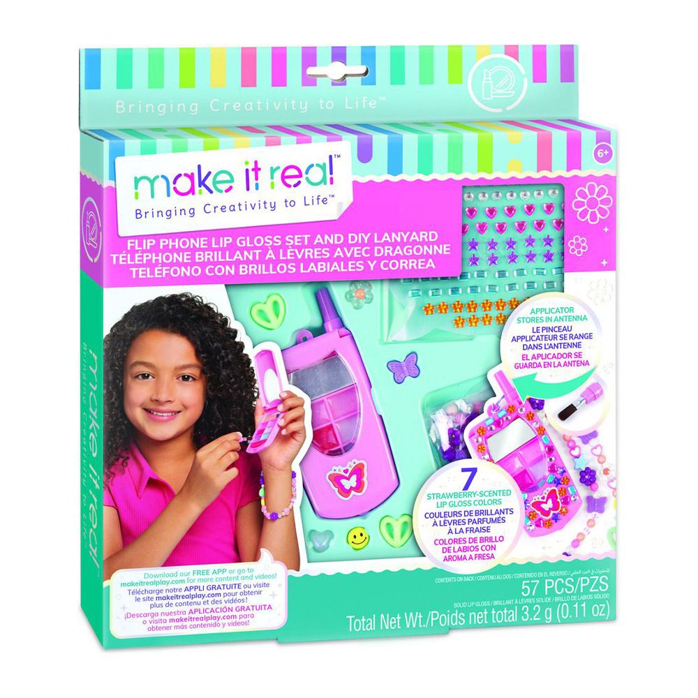 Φωτογραφία προϊόντος: Make It Real - Flip Phone Lip Gloss Set And DIY Lanyard (2329)